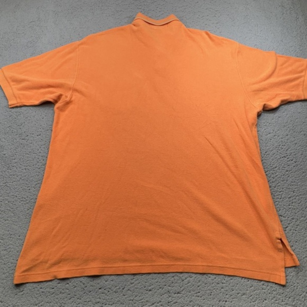 Ralph Lauren Polo Shirt XXL Orange Pocket Sport Cuffed Tipped Collar USA Flag - Picture 4 of 12